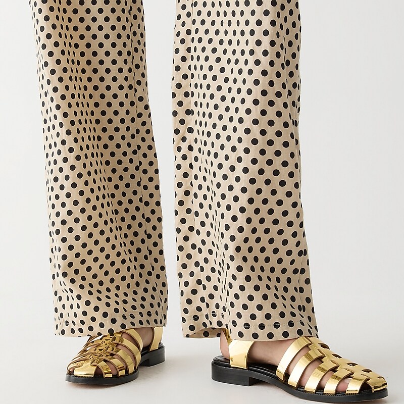 J.Crew Soleil pant in linen Toasted Cream Factory Promo | 60TXYAQHP