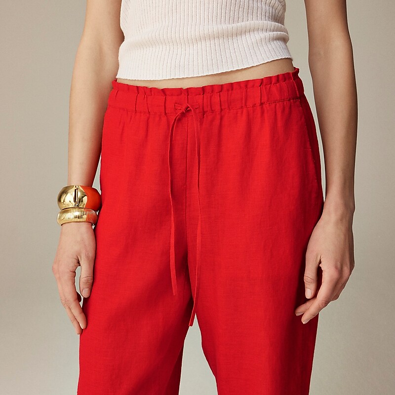 J.Crew Soleil pant in linen Vintage Red USA | 15AZNTOWK