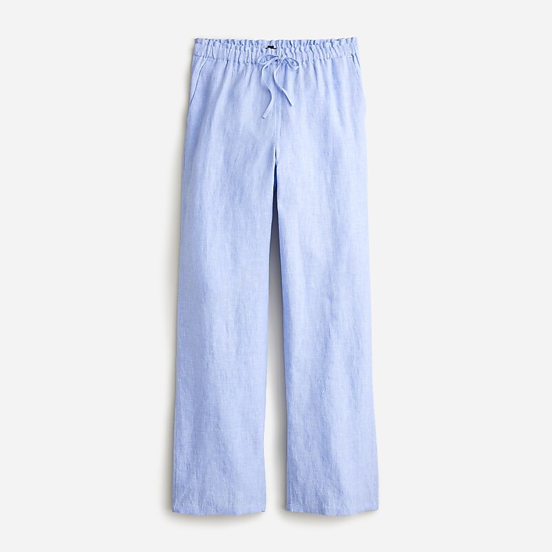 J.Crew Soleil pant in striped linen French Blue USA | 14MCKLRVE