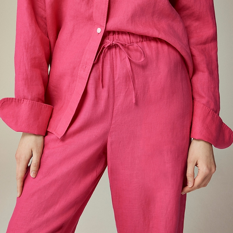 J.Crew Soleil pant in striped linen Snapdragon Online | 81YDAKCWE