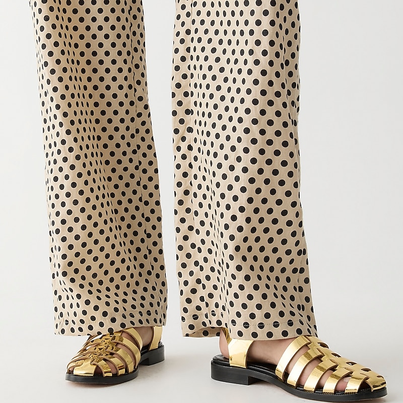 J.Crew Soleil pant in striped linen Toasted Cream Online | 82HDPVZIR