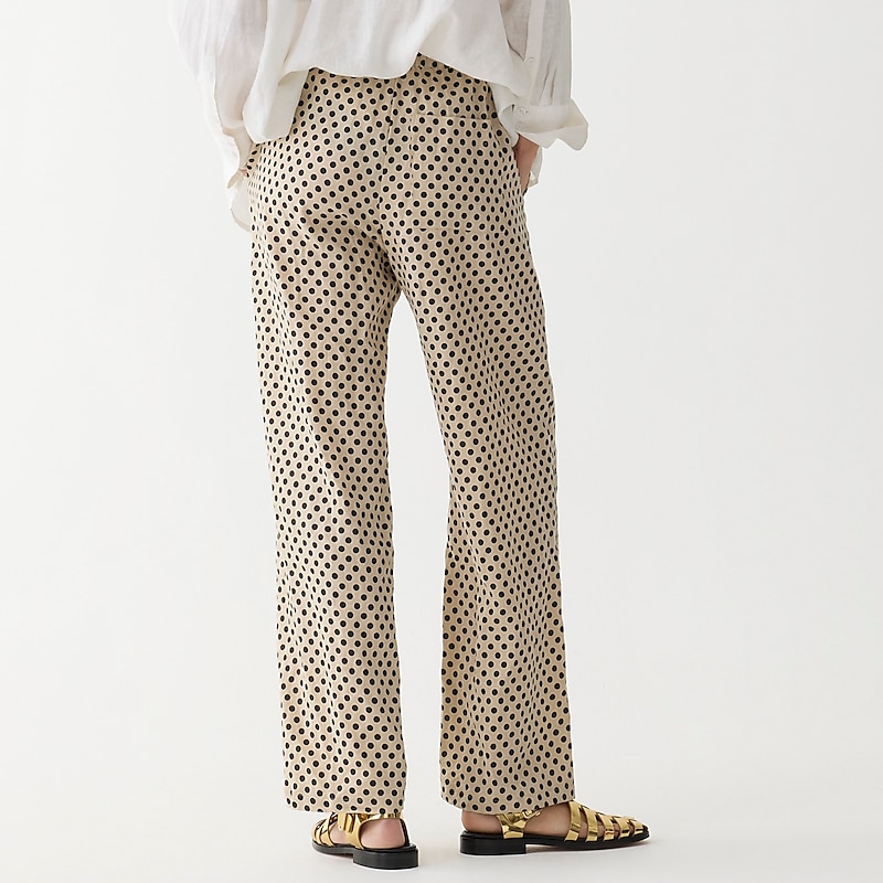 J.Crew Soleil pant in striped linen Toasted Cream Online | 82HDPVZIR