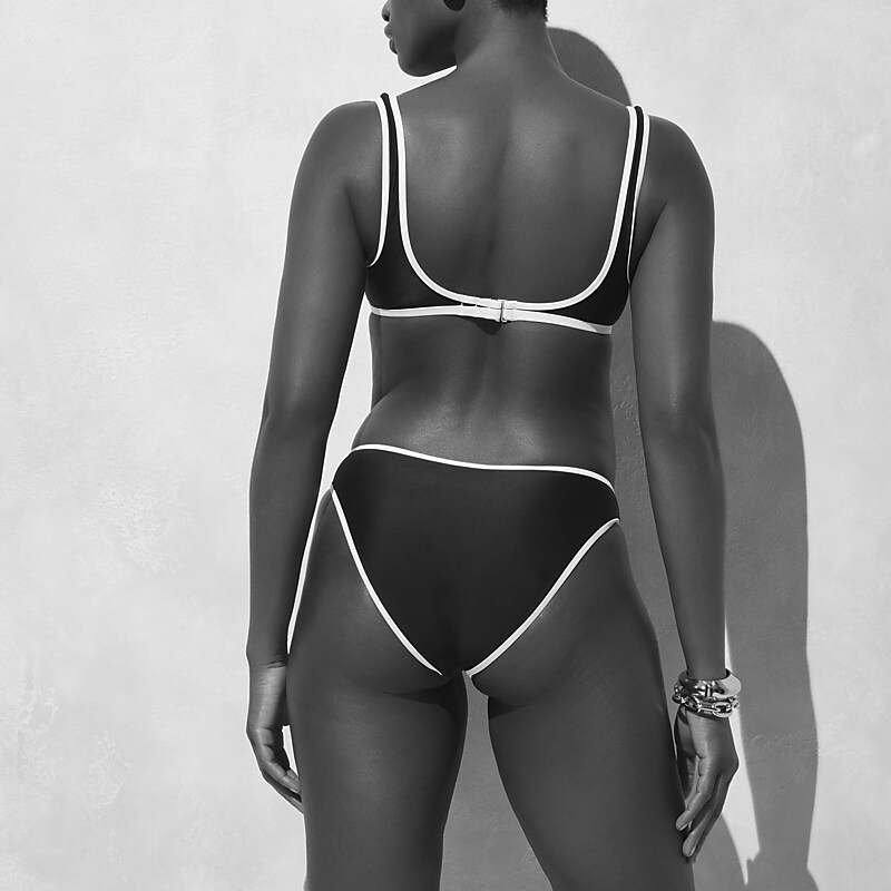 J.Crew Squareneck bikini top with contrast trim Navy Online | 87XYLHZBE