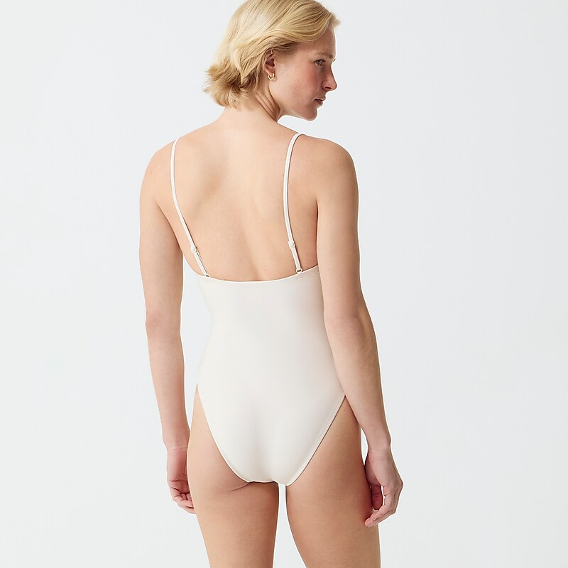 J.Crew Squareneck one-piece swimsuit Natural Online | 04VCYGDBA