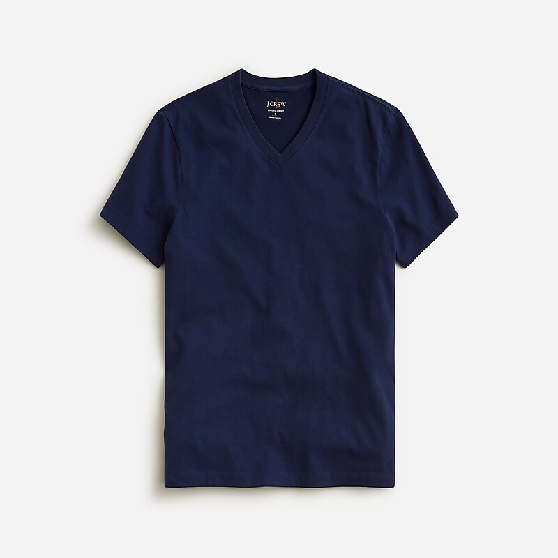 J.Crew Sueded cotton V-neck T-shirt Ultramarine Clearance | 35TOQNEDL