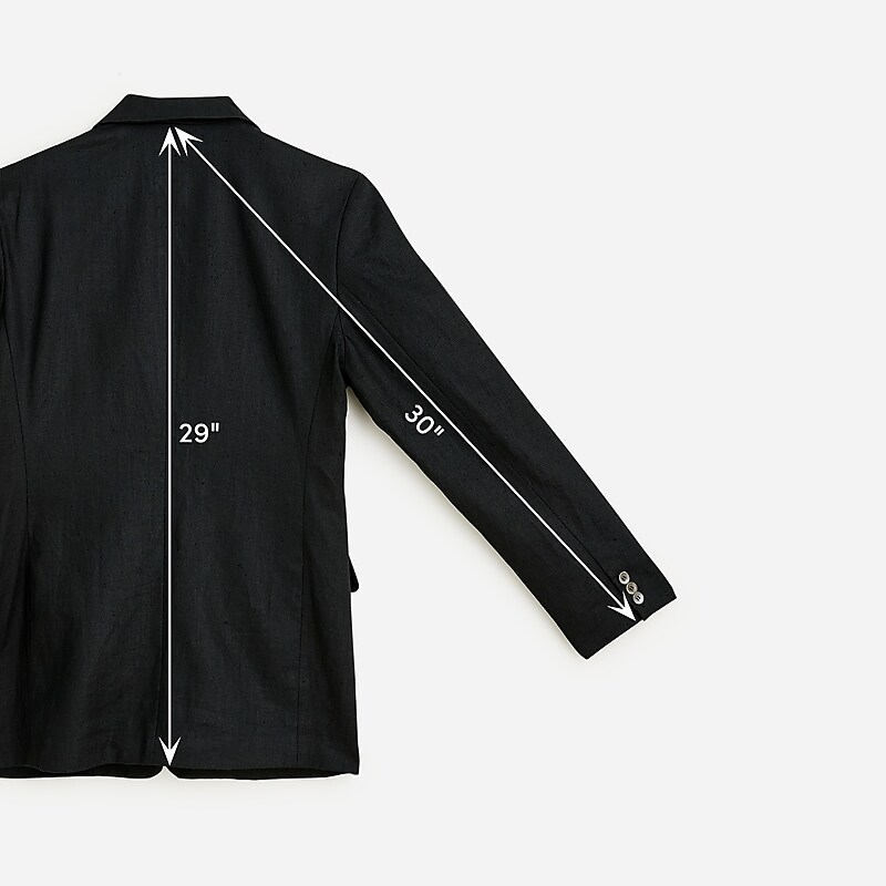 J.Crew Vintage J.Crew '90s linen blazer Black Factory Outlet | 54BEKJHCZ