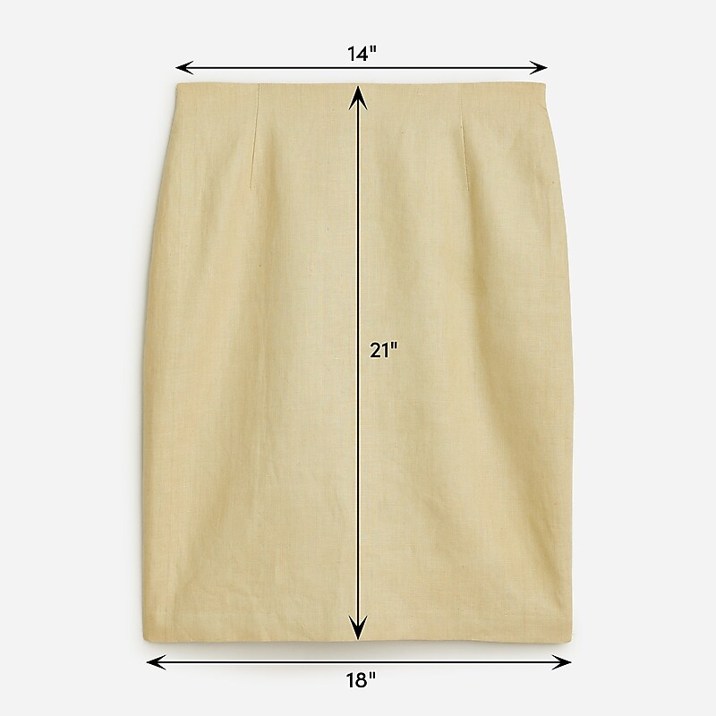 J.Crew Vintage J.Crew '90s linen pencil skirt Tan Factory Outlet | 56JLSIFOG