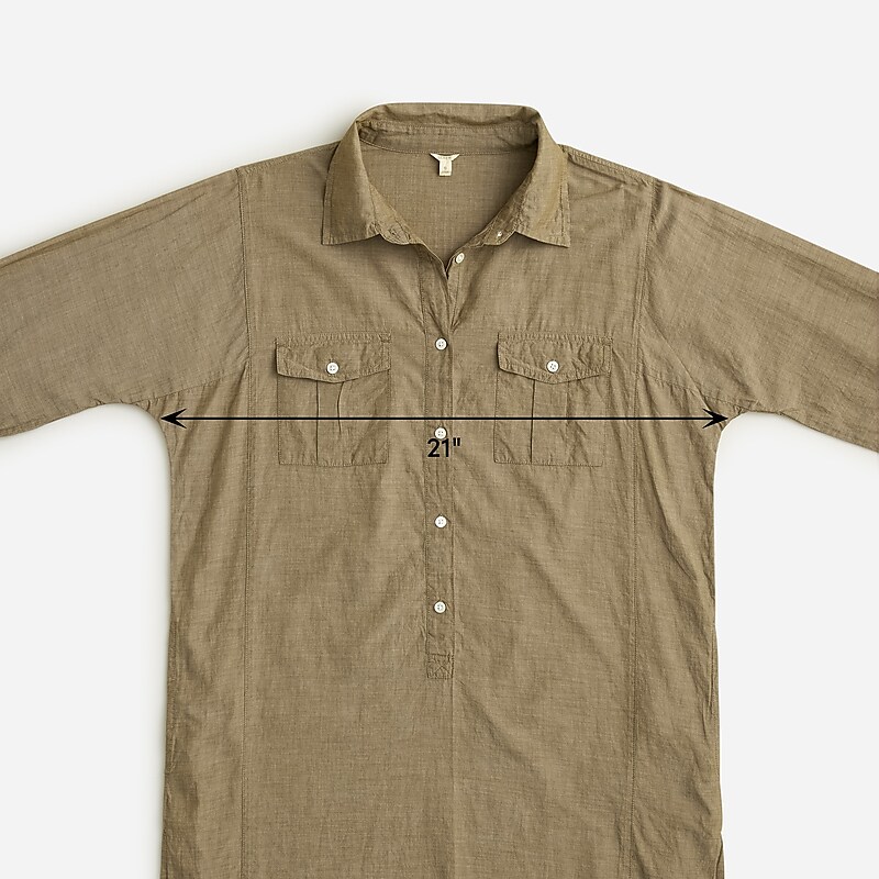 J.Crew Vintage J.Crew '90s linen tunic Rich Olive Clearance | 34CJAZTYL