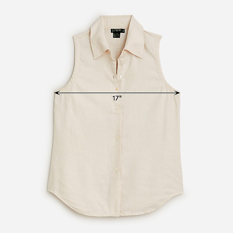 J.Crew Vintage J.Crew '90s sleeveless linen shirt Flax Outlet | 95UHOFVDZ