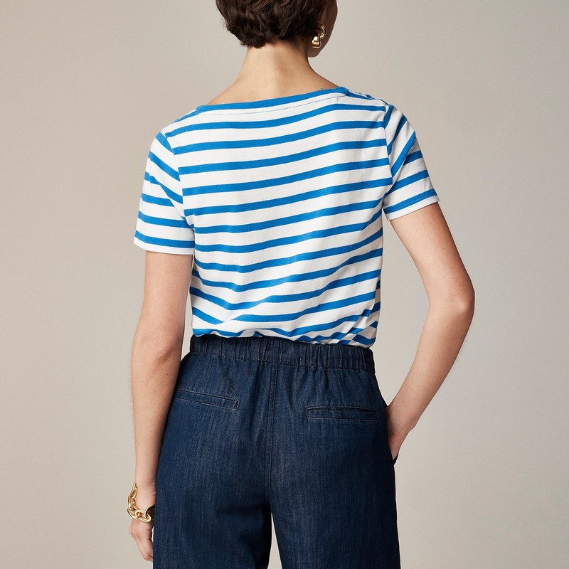 J.Crew Vintage jersey classic-fit V-neck T-shirt Carter Stripe Azurite I Online | 87SLTMAXV