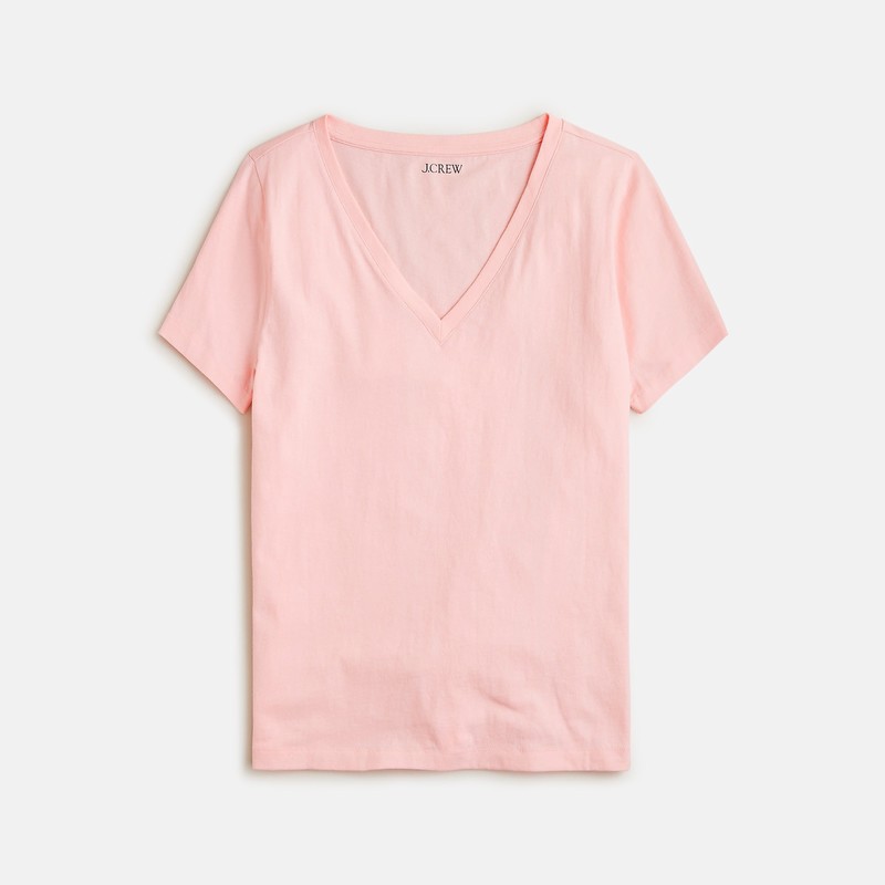 J.Crew Vintage jersey classic-fit V-neck T-shirt Spring Blush Factory Promo | 63FYAMZIE