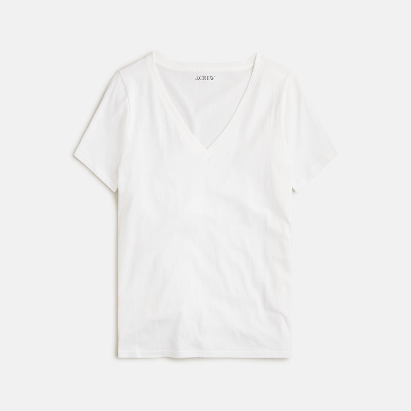 J.Crew Vintage jersey classic-fit V-neck T-shirt White Online | 81FTVCHLM