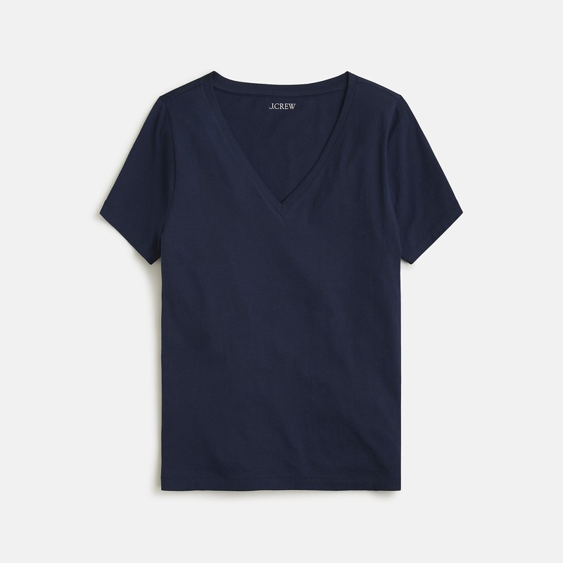 J.Crew Vintage jersey classic-fit V-neck T-shirt Navy Outlet | 96XEYUOIZ