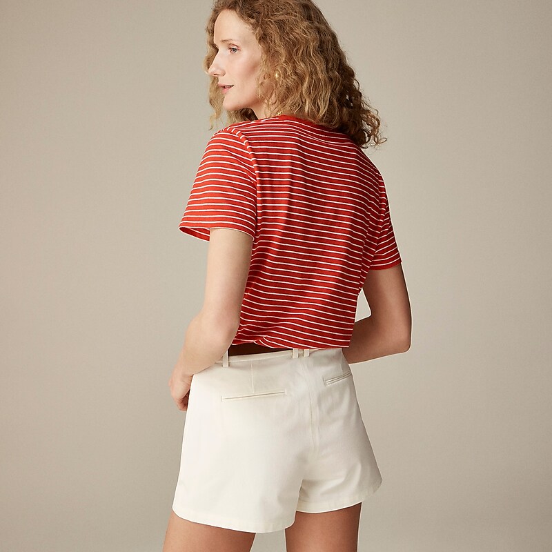 J.Crew Vintage jersey classic-fit crewneck T-shirt Alexa Stripe Red Ivory Outlet | 97GXCBQIP