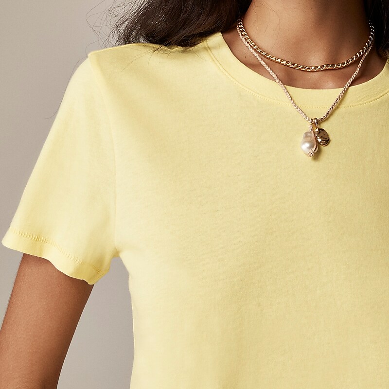 J.Crew Vintage jersey classic-fit crewneck T-shirt Fresh Lemon Factory Outlet | 54KSFMTAC