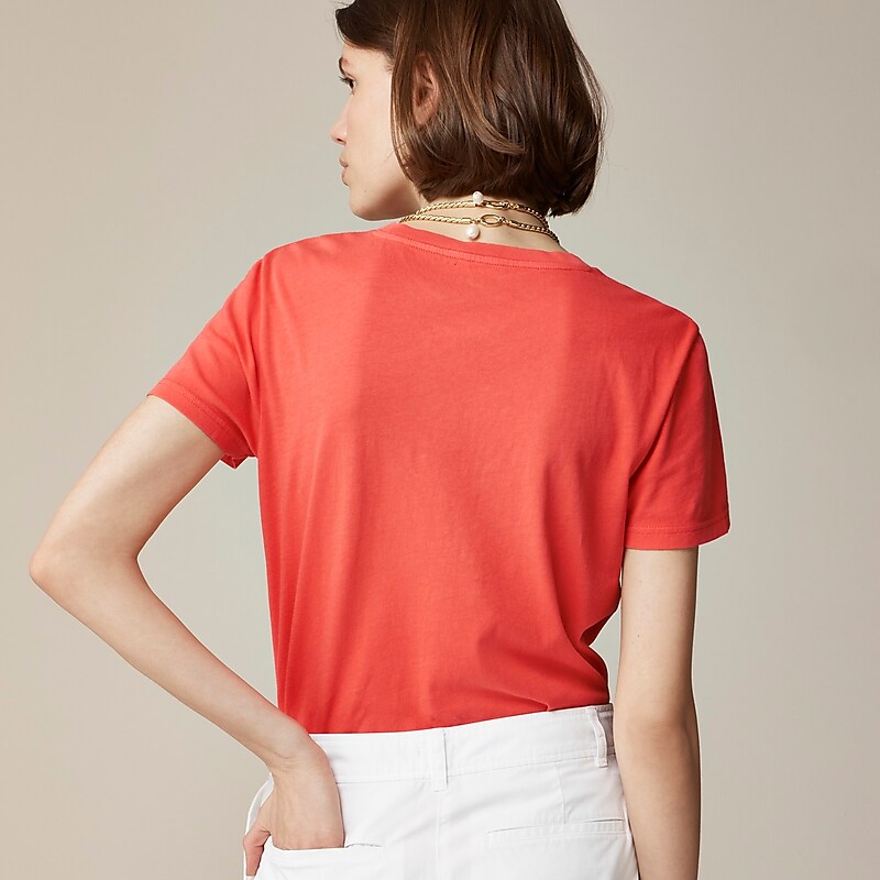 J.Crew Vintage jersey classic-fit crewneck T-shirt Bright Cerise Clearance | 45QUHZBGR