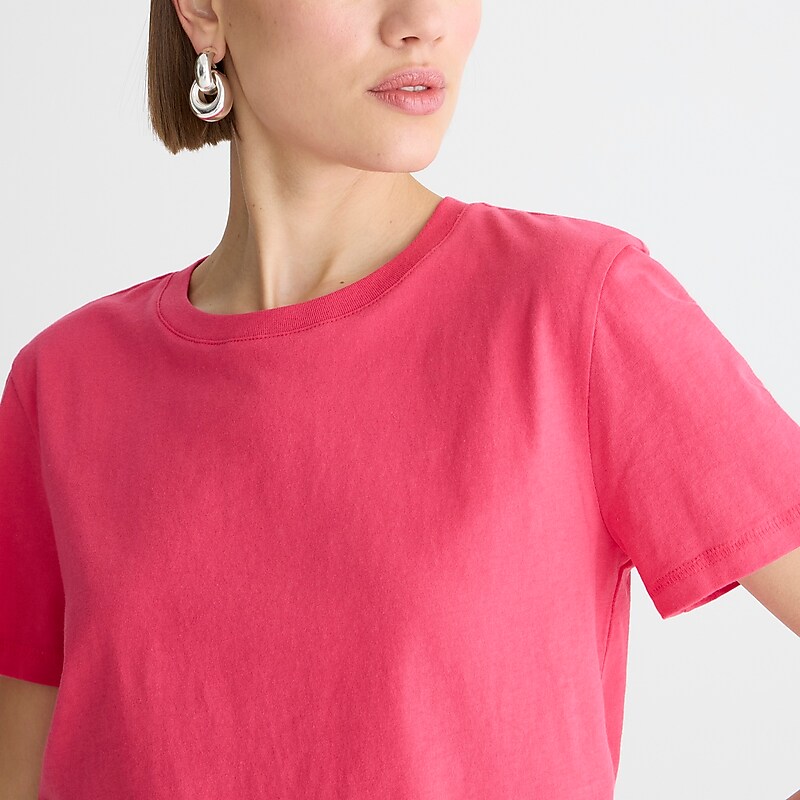 J.Crew Vintage jersey classic-fit crewneck T-shirt Raspberry Sherbet Outlet Online | 78FQCVDNY