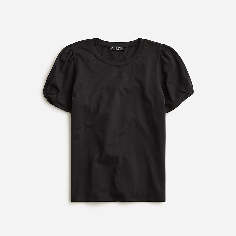 J.Crew Vintage jersey puff-sleeve T-shirt Black Online | 03KWBVSYQ