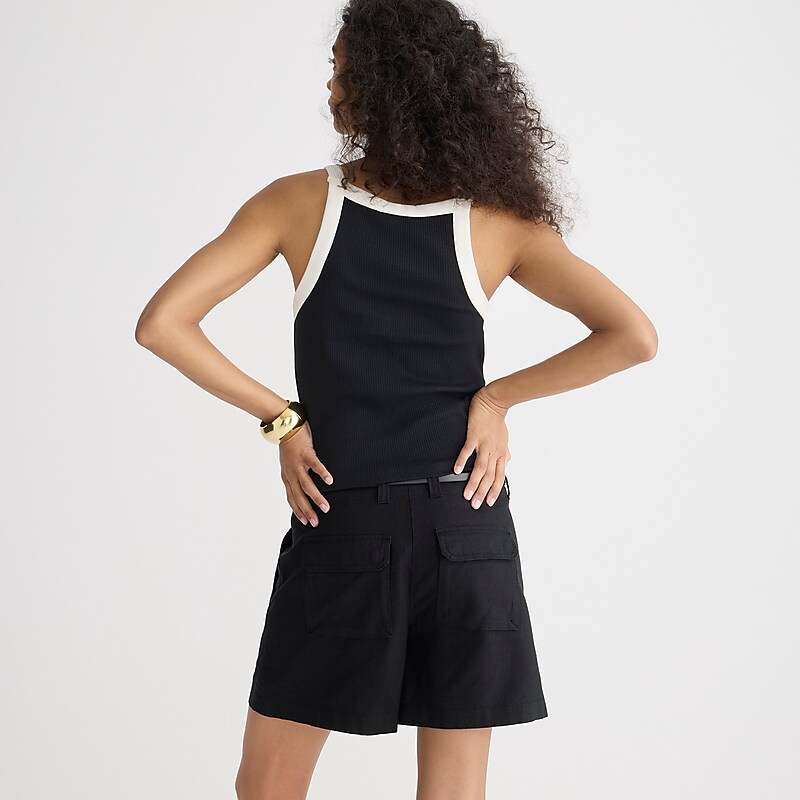 J.Crew Vintage rib lady tank top Black Online | 86QNXCIET