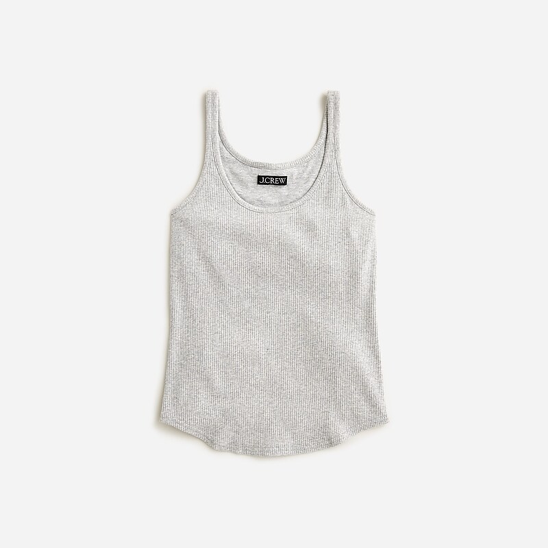 J.Crew Vintage rib shelf-bra tank top Hthr Grey Clearance | 30NOJLDAC