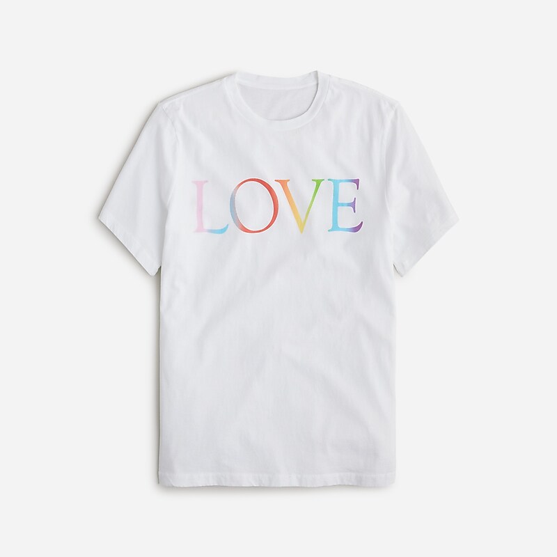 J.Crew Vintage-wash cotton Pride graphic T-shirt Love Outlet Online | 76MUQBZVS
