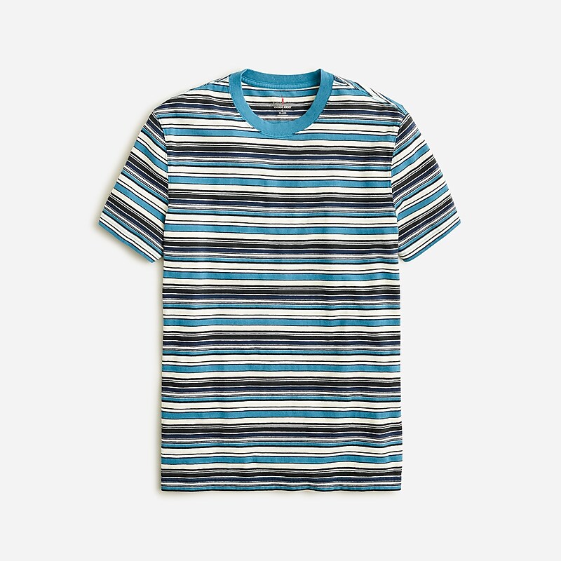 J.Crew Vintage-wash cotton T-shirt Blue Tailfin Stripe Outlet Online | 76BJUXSVE