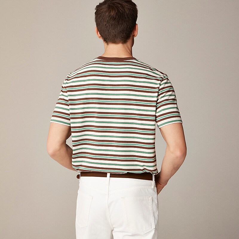 J.Crew Vintage-wash cotton T-shirt Natural Multi Temple St Outlet | 93ZBJNOTI