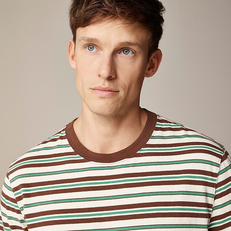 J.Crew Vintage-wash cotton T-shirt Natural Multi Temple St Outlet | 93ZBJNOTI