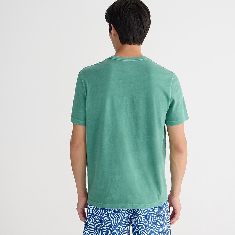 J.Crew Vintage-wash cotton T-shirt Pale Peacock Clearance | 41CTZKLWB