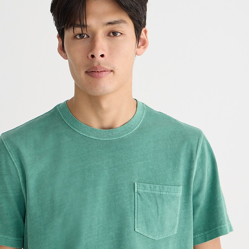 J.Crew Vintage-wash cotton T-shirt Pale Peacock Clearance | 41CTZKLWB