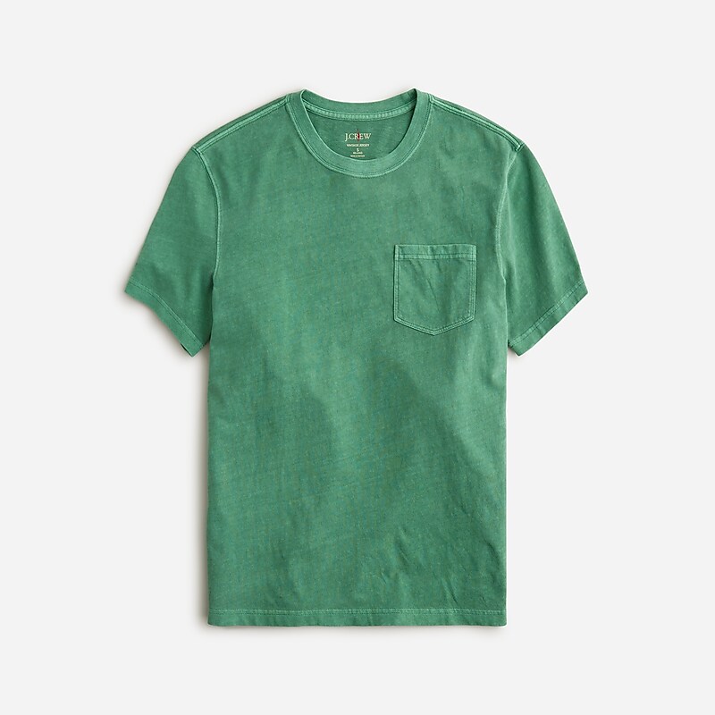 J.Crew Vintage-wash cotton T-shirt Pale Peacock Clearance | 41CTZKLWB