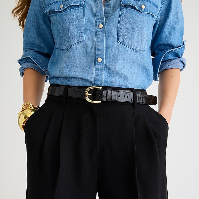 J.Crew Wide-leg essential pant in city crepe Black Sale | 23CIEANFS