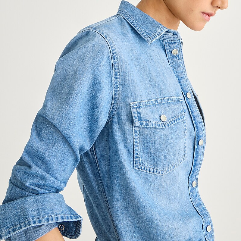 J.Crew Wren slim western chambray shirt Callie Wash Online | 86AIRXUEY