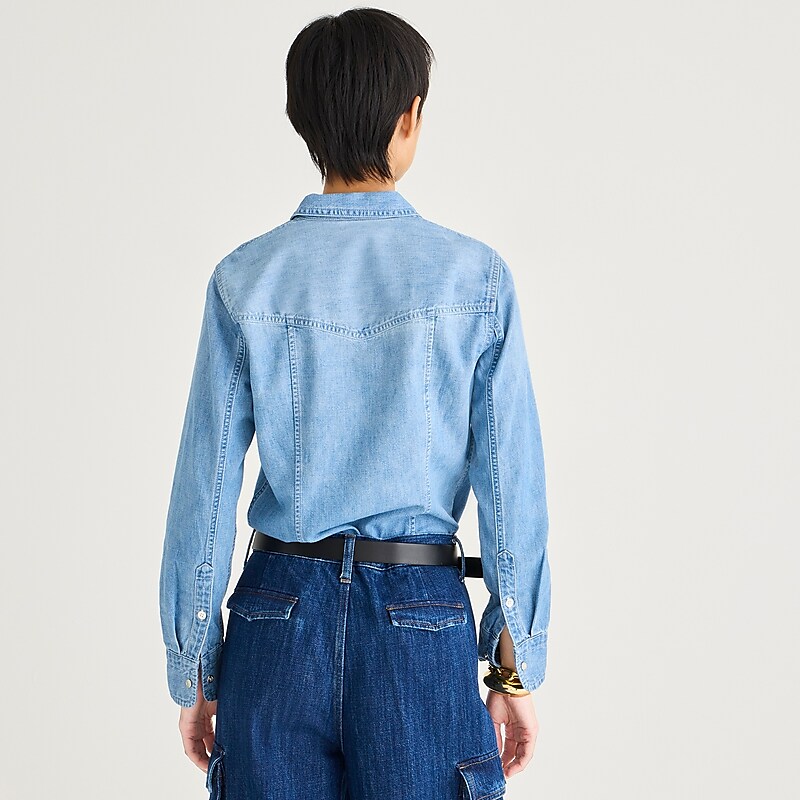 J.Crew Wren slim western chambray shirt Callie Wash Online | 86AIRXUEY