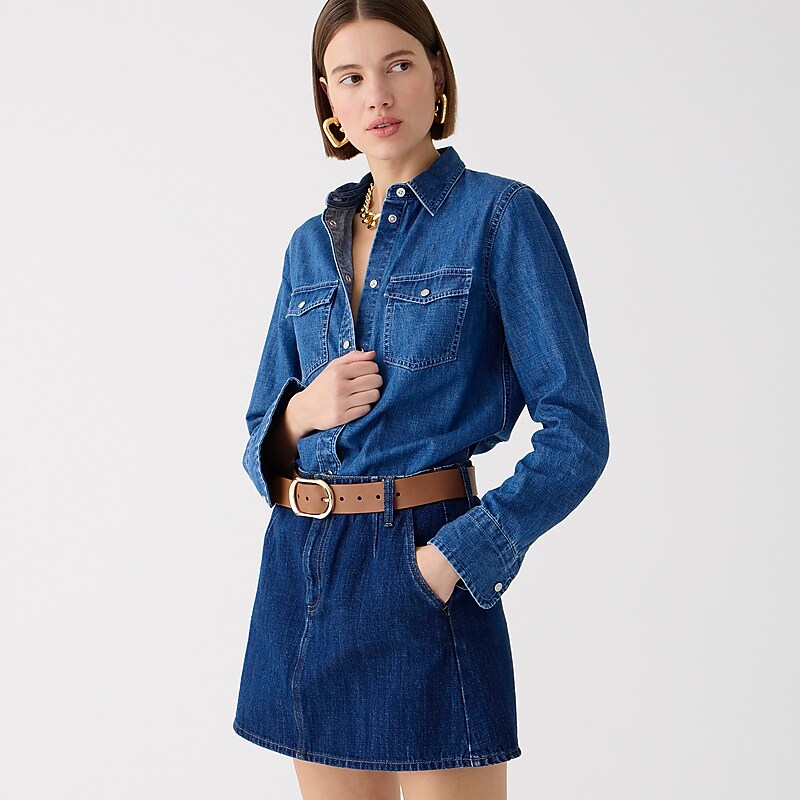 J.Crew Wren slim western chambray shirt Villere Wash Online | 08UDPLEGC