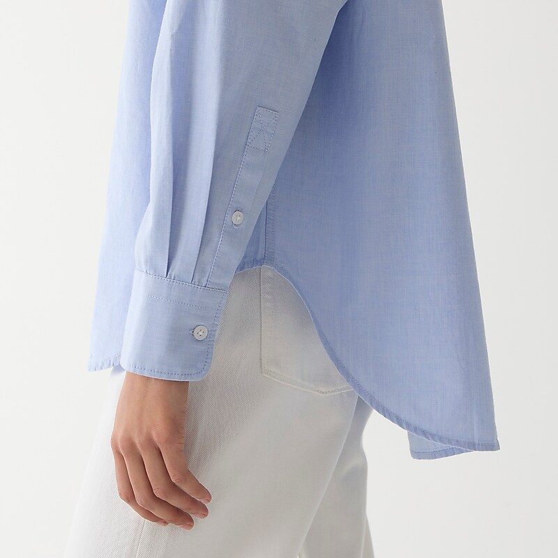 J.Crew Étienne oversized shirt Blue Eoe Factory Promo | 69WXFHOGP