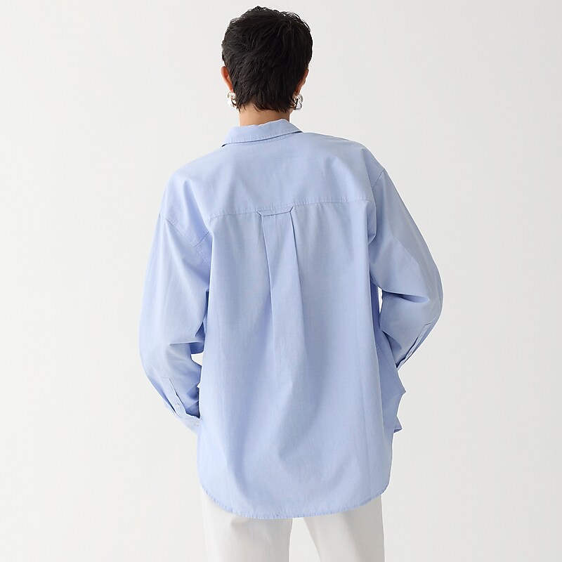J.Crew Étienne oversized shirt Blue Eoe Factory Promo | 69WXFHOGP