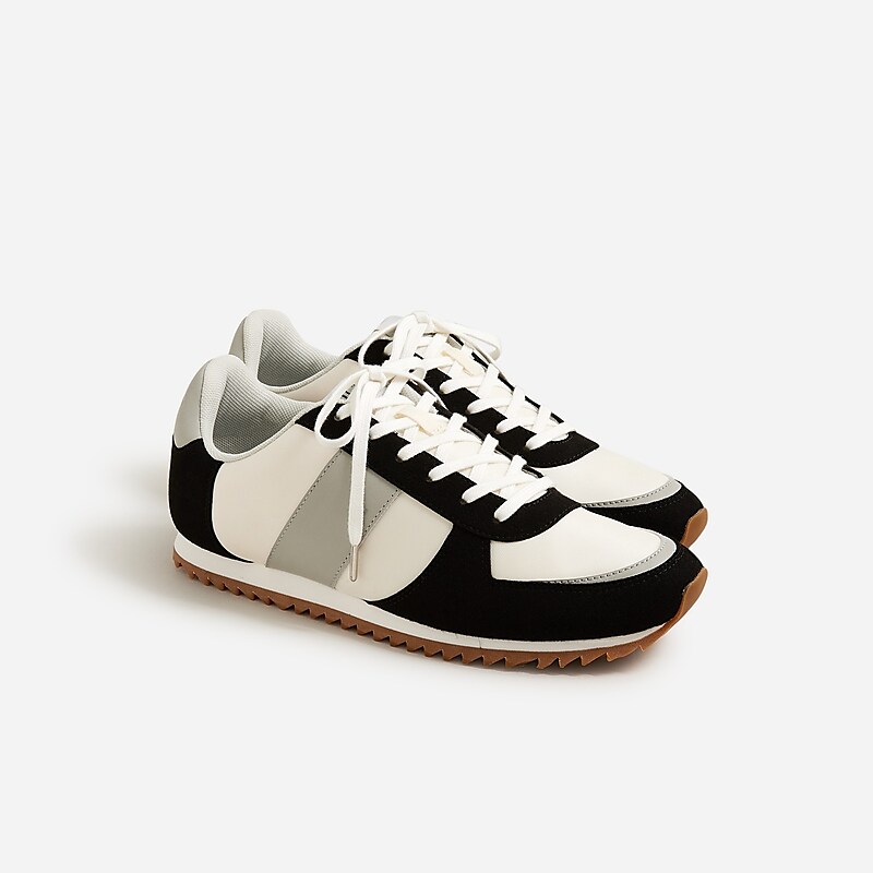 J.Crew trainers in metallic colorblock Black Ivory Factory Outlet | 58SZIUYBE