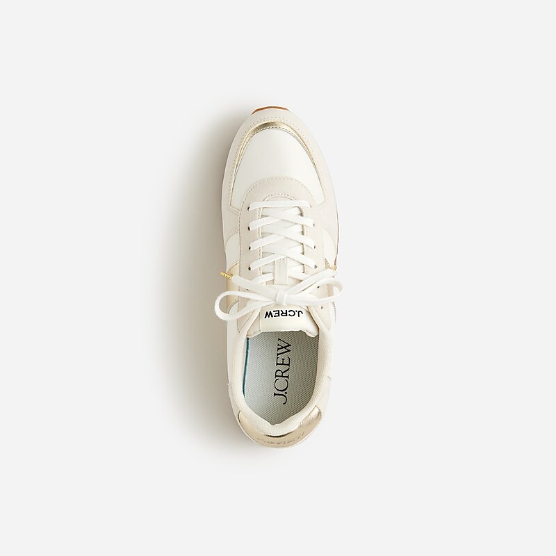 J.Crew trainers in metallic colorblock Mountain Ivory Gold Online | 87EFJURDP