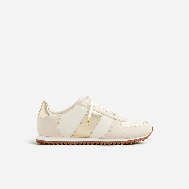 J.Crew trainers in metallic colorblock Mountain Ivory Gold Online | 87EFJURDP